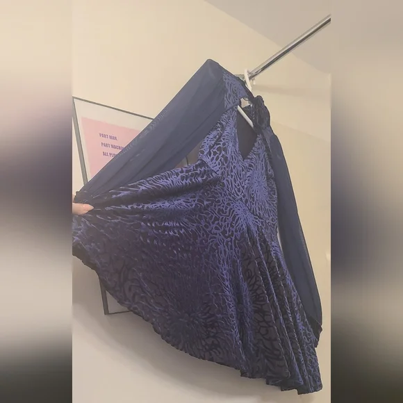 Blackmilk Navy burned velvet dress. L - Picture 6 of 10